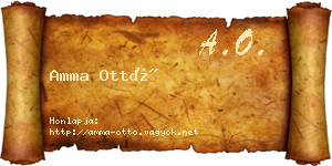 Amma Ottó névjegykártya